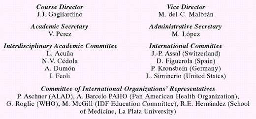 Administrative Organization of the Course