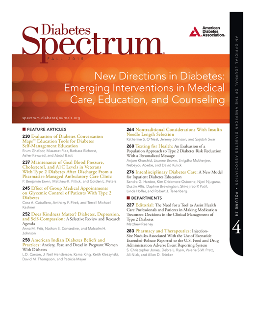 Diabetes Spectrum Cover Image for Volume 28, Issue 4