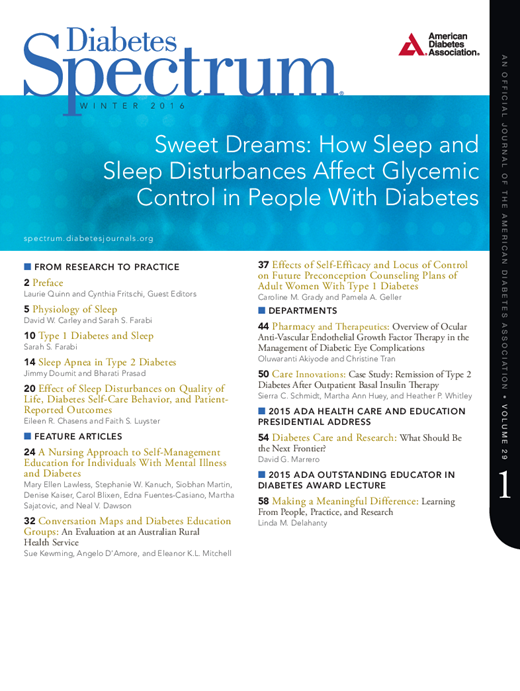 Diabetes Spectrum Cover Image for Volume 29, Issue 1