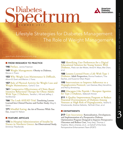 Diabetes Spectrum Cover Image for Volume 30, Issue 3
