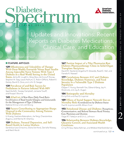 Diabetes Spectrum Cover Image for Volume 31, Issue 2