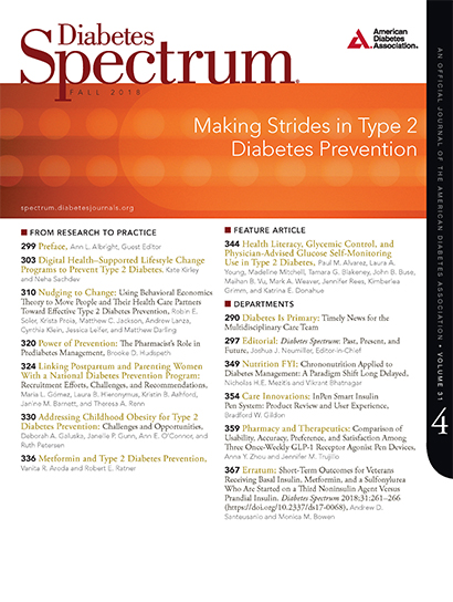 Diabetes Spectrum Cover Image for Volume 31, Issue 4