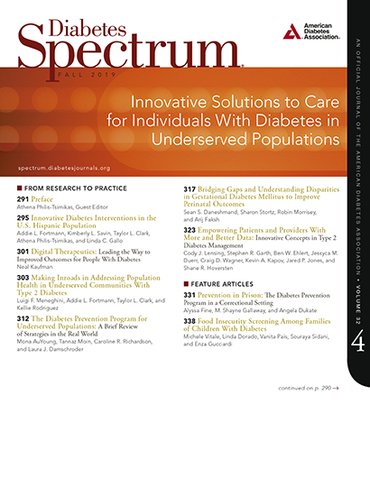 Diabetes Spectrum Cover Image for Volume 32, Issue 4